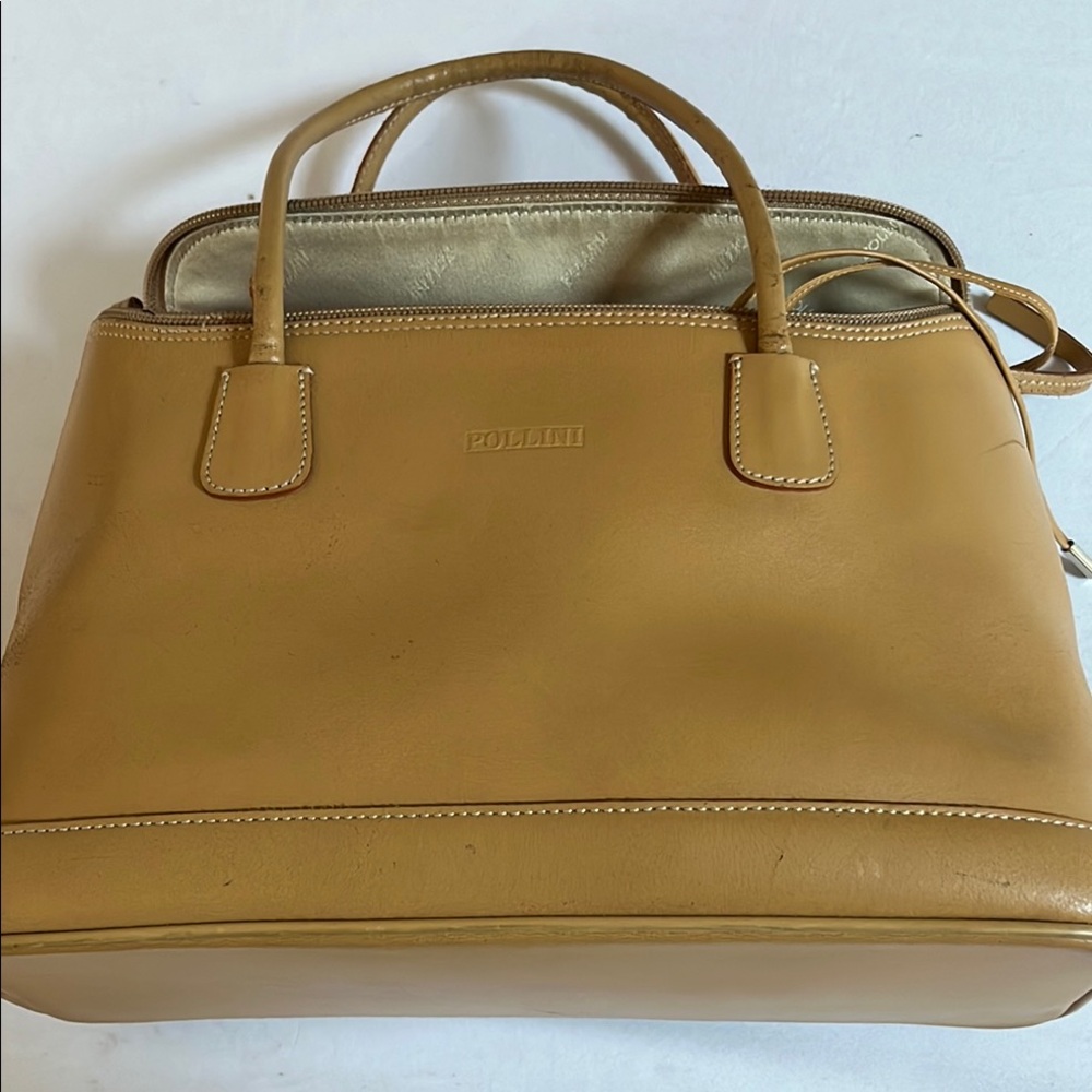 Pollini Tan Leather Women's Bag, beautiful classic bag